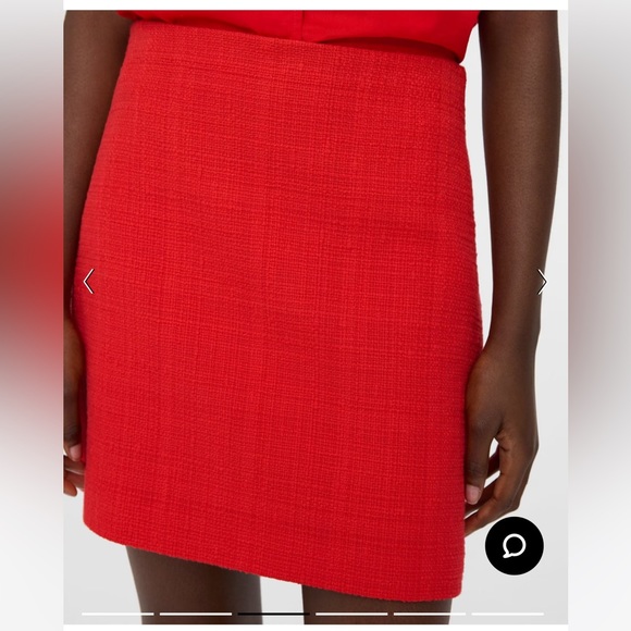 NWT THEORY Red Cotton Tweed Mini Skirt - Picture 6 of 11